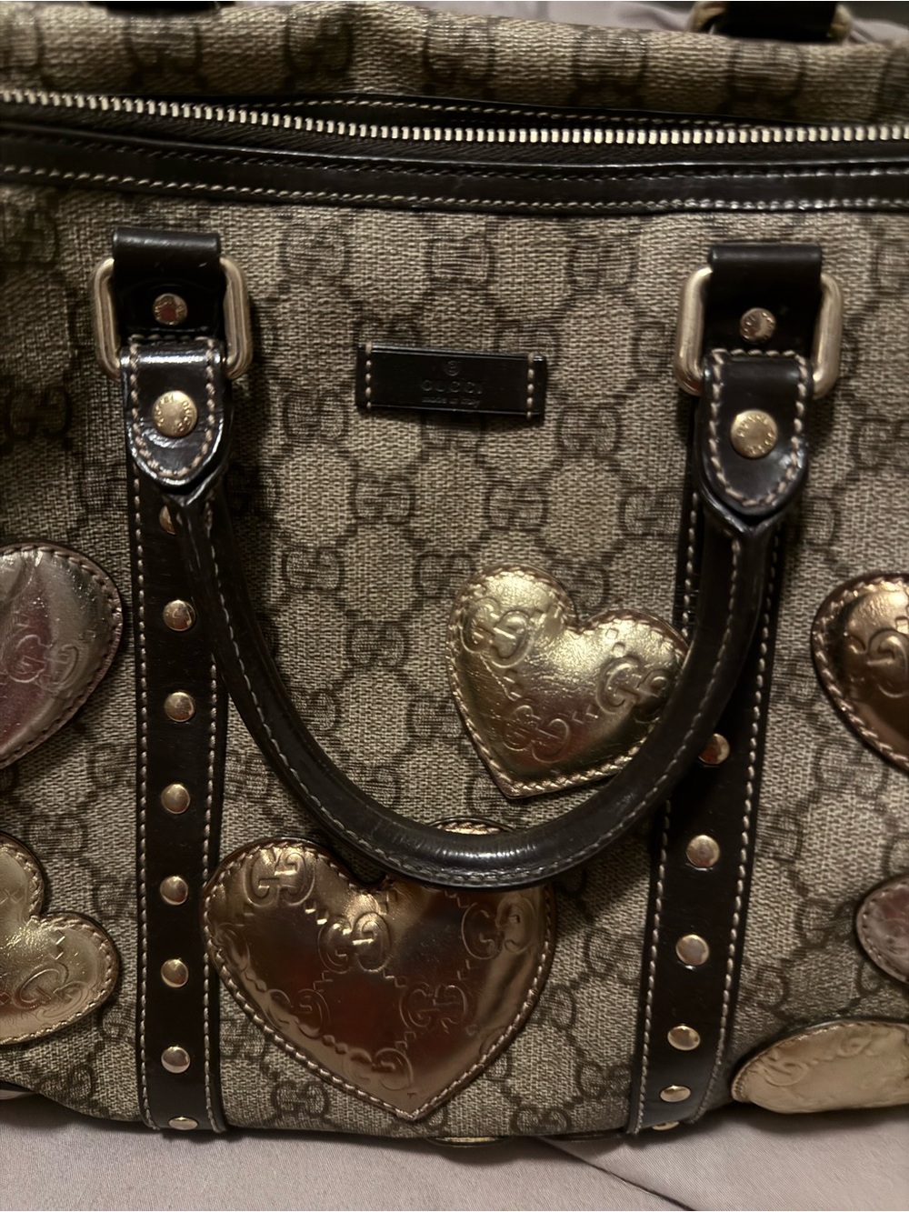 Gucci Babushka GG Canvas Heart Doctor Bag